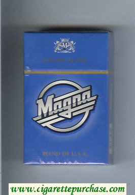 Magna Luxury Lights Blend of USA blue cigarettes hard box