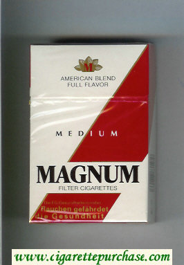 Magnum American Blend Full Flavor Medium cigarettes hard box