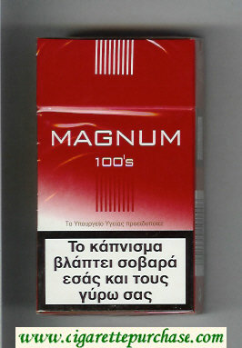 Magnum 100s red cigarettes hard box