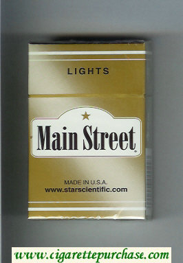Main Street Lights cigarettes hard box