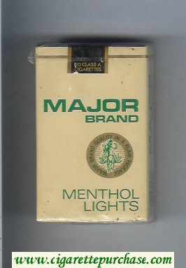 Major Brand Menthol Lights cigarettes soft box