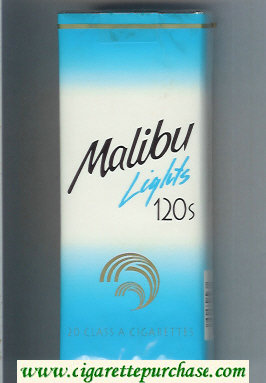 Malibu Lights 120s cigarettes soft box