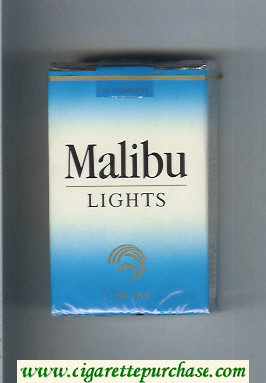 Malibu Lights cigarettes soft box