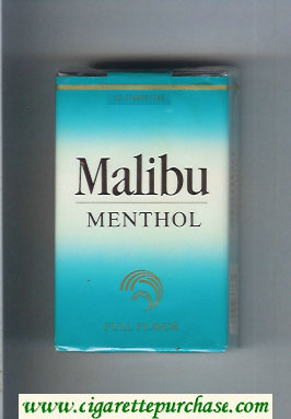 Malibu Menthol Full Flavor cigarettes soft box