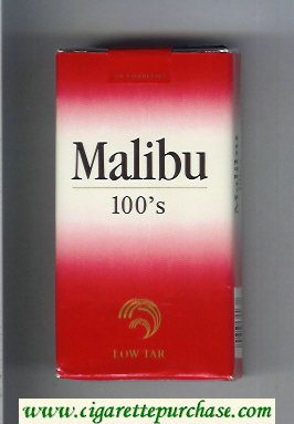 Malibu 100s cigarettes soft box