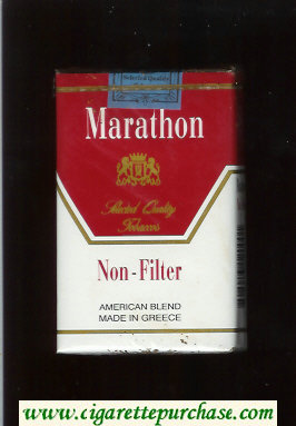 Marathon Non-Filter American Blend white and red cigarettes soft box