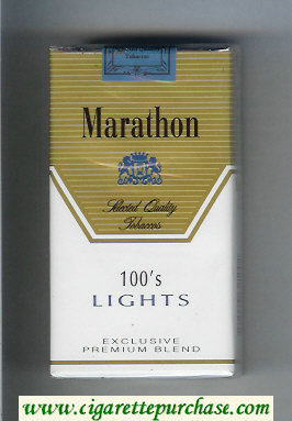 Marathon Lights 100s Exclusive Premium Blend cigarettes soft box