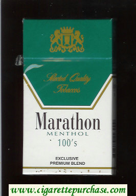 Marathon Menthol 100s Exclusive Premium Blend cigarettes hard box