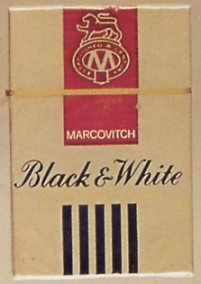 Marcovitch Black and White cigarettes hard box