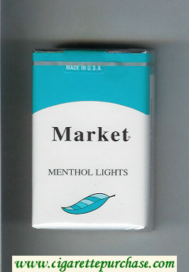 Market Menthol Lights cigarettes soft box