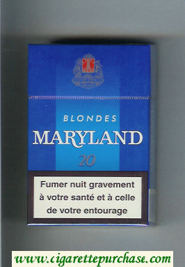 Maryland Blondes blue cigarettes hard box