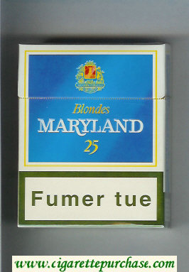 Maryland Blondes 25s Bleues blue and white cigarettes hard box