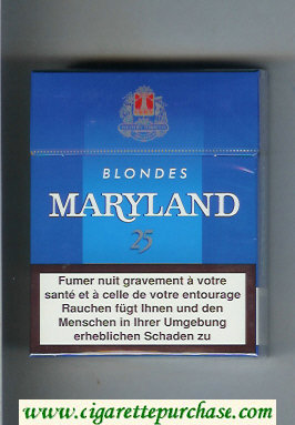 Maryland Blondes 25s Bleues blue cigarettes hard box