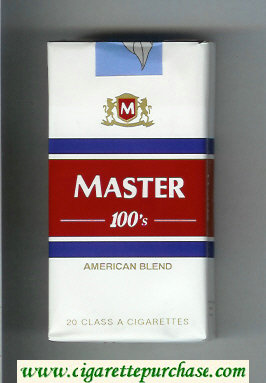 Master 100s American Blend cigarettes soft box