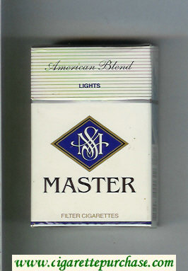 Master American Blend Lights cigarettes hard box