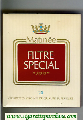 Matinee Special Filter 100 cigarettes wide flat hard box