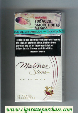 Matinee Slims Extra Mild 100 cigarettes hard box