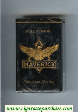 Maverick Full Flavor black and gold cigarettes soft box
