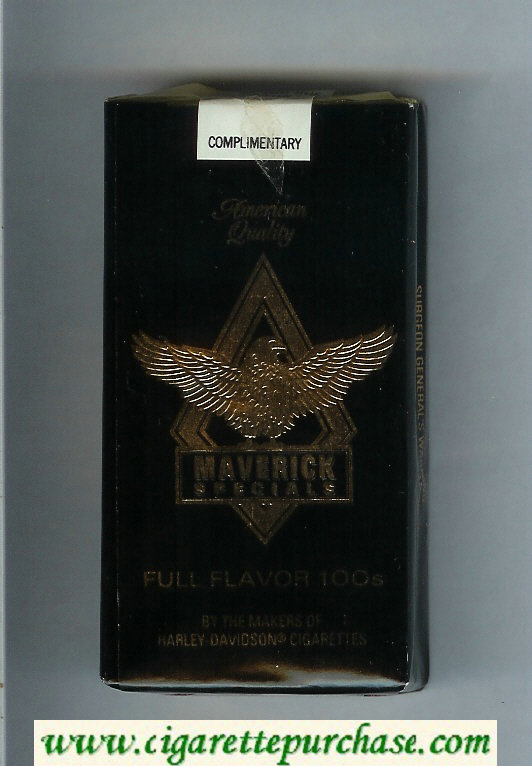 Maverick Specials Full Flavor 100s black and gold cigarettes soft box