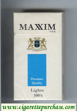 Maxim USA Premium Quality Lights 100s cigarettes hard box