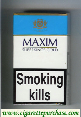 Maxim Gold 100s cigarettes hard box