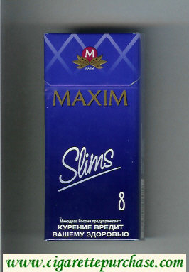 Maxim Slims 8 100s cigarettes hard box