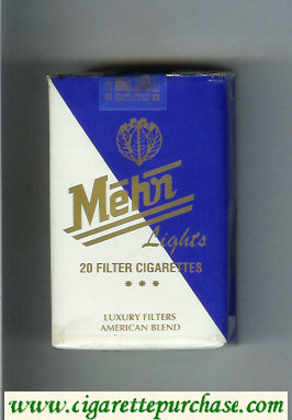 Mehr Lights American Blend white and blue cigarettes soft box