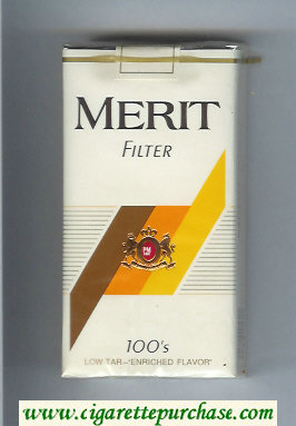 Merit Filter 100s cigarettes soft box
