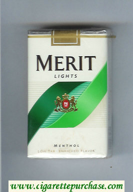 Merit Lights Menthol cigarettes soft box