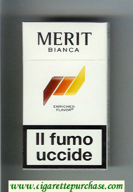 Merit Bianca 100s slim cigarettes hard box