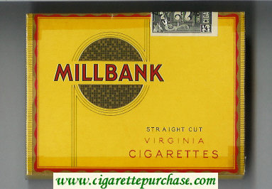 Millbank 25 Straigth Cut Virginia cigarettes wide flat hard box