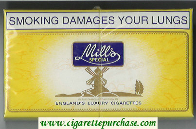 Mills Special 30 cigarettes wide flat hard box