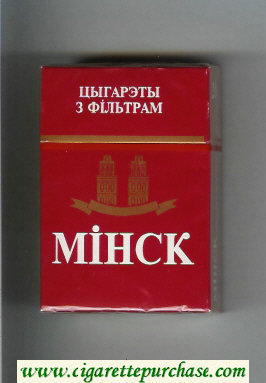 Minsk red cigarettes hard box