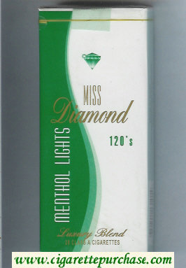 Miss Diamond Menthol Lights 120 cigarettes soft box