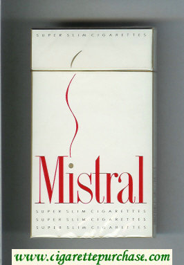 Mistral 100s Super Slim cigarettes hard box