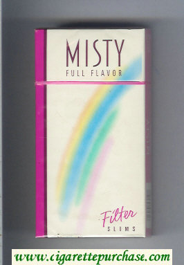 Misty Full Flavor Filter Slims 100s cigarettes hard box