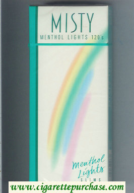 Misty Menthol Lights 120s Slims cigarettes hard box