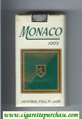 Monaco Menthol Full Flavor 100s Cigarettes soft box