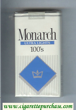 Monarch Ultra Lights 100s cigarettes soft box