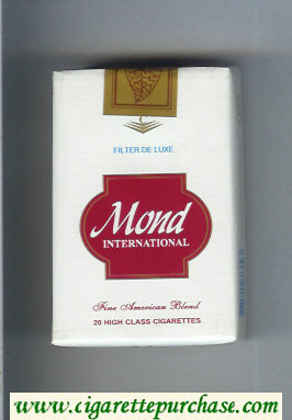 Mond International Filter De Luxe Fine American Blend cigarettes soft box