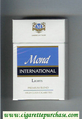 Mond International Premium Blend Lights American Taste cigarettes hard box
