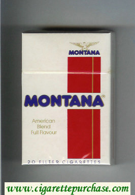 Montana American Blend Full Flavour white and red Cigarettes hard box