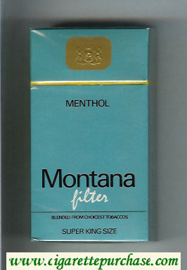 Montana Menthol Filter 100s Cigarettes hard box