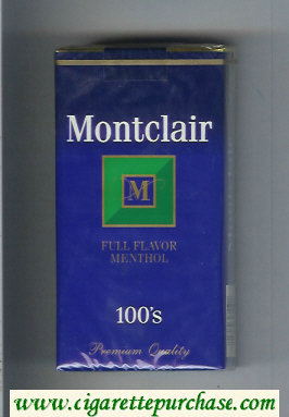 Montclair M Full Flavor Menthol 100s Cigarettes soft box