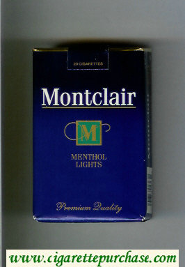 Montclair M Menthol Lights Cigarettes soft box