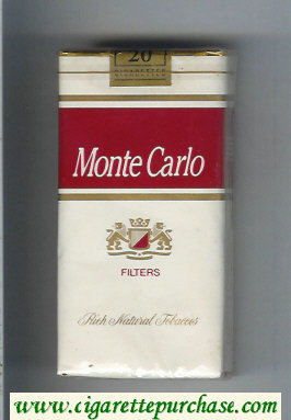 Monte Carlo Filters Rich Natural Tabaccos 100s cigarettes soft box