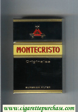 Montecristo Originales Superior Filter black and yellow cigarettes hard box