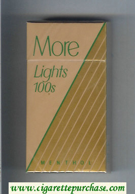 More Lights Menthol brown and gold 100s cigarettes hard box