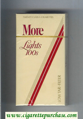 More Lights 100s yellow and red cigarettes hard box