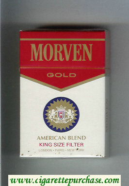 Morven Gold American Blend cigarettes hard box